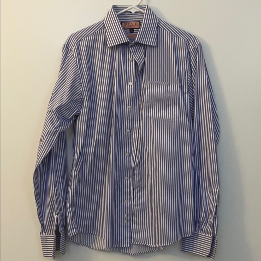 Thomas Pink Slim Fit Traveller Dress Shirt